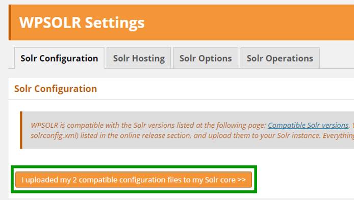 WPSolr first configuration